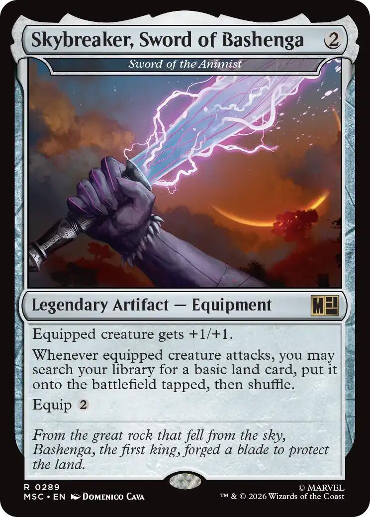 Skybreaker, Sword of Bashenga - Sword of the Animist (Surge Foil) [Marvel Super Heroes Commander] | Exor Games Summserside
