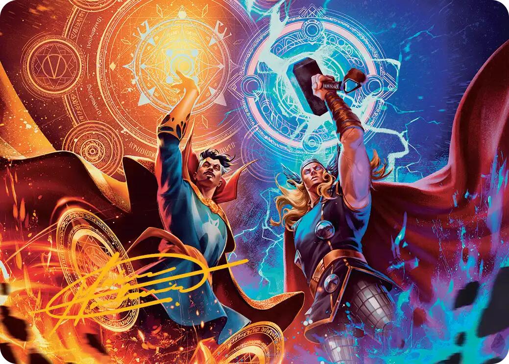 We Say Thee Nay! Art Card (Gold-Stamped Signature) [Marvel Super Heroes Art Series] | Exor Games Summserside
