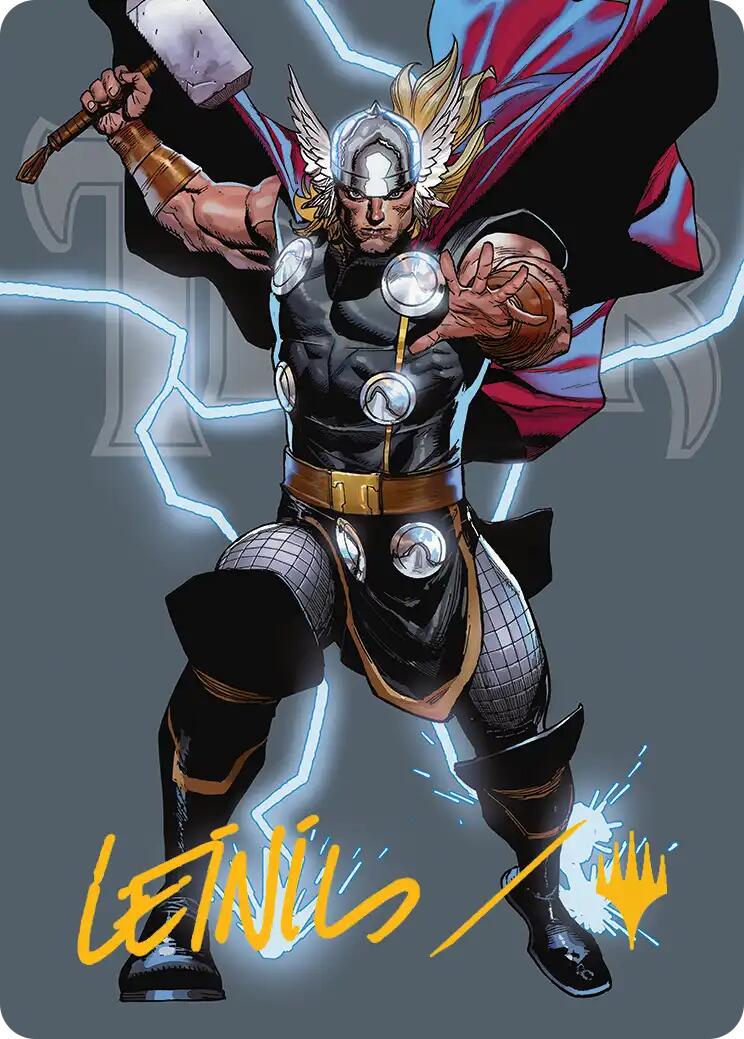 Thor, God of Thunder Art Card (Gold-Stamped Signature) [Marvel Super Heroes Art Series] | Exor Games Summserside