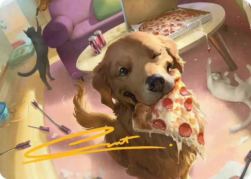 Lucky the Pizza Dog Art Card (Gold-Stamped Signature) [Marvel Super Heroes Art Series] | Exor Games Summserside