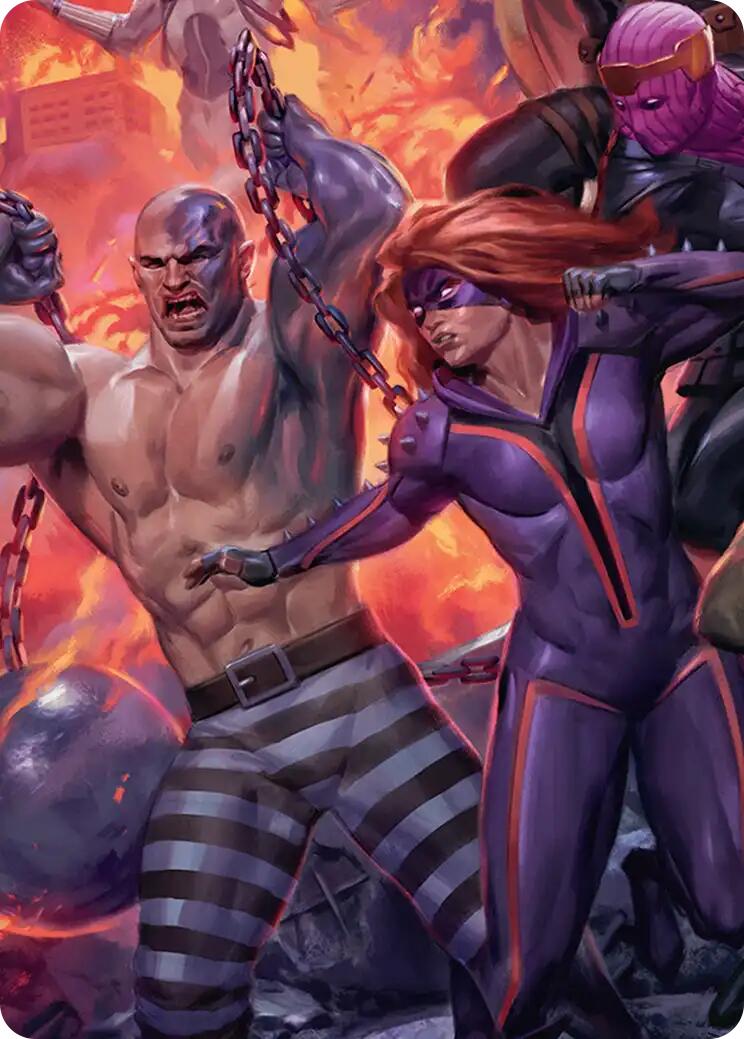 Absorbing Man and Titania Art Card [Marvel Super Heroes Art Series] | Exor Games Summserside