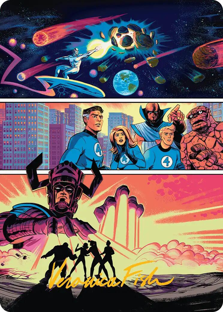 The Coming of Galactus Art Card (Gold-Stamped Signature) [Marvel Super Heroes Art Series] | Exor Games Summserside