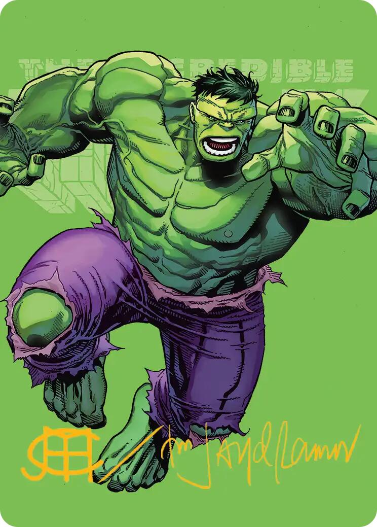 The Incredible Hulk Art Card (Gold-Stamped Signature) [Marvel Super Heroes Art Series] | Exor Games Summserside
