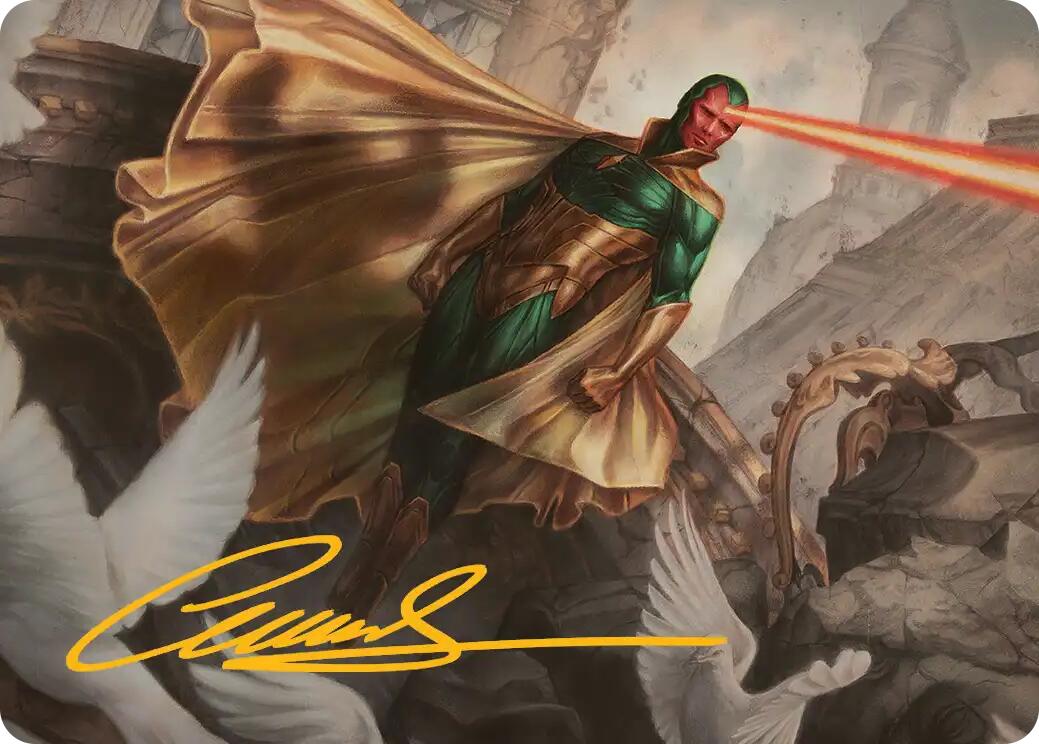 The Vision Art Card (Gold-Stamped Signature) [Marvel Super Heroes Art Series] | Exor Games Summserside