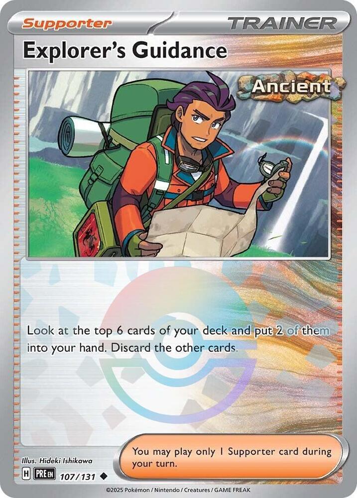 Explorer's Guidance (107/131) (Poke Ball Pattern) [Scarlet & Violet: Prismatic Evolutions] | Exor Games Summserside