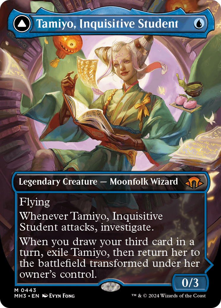 Tamiyo, Inquisitive Student // Tamiyo, Seasoned Scholar (Borderless) [Modern Horizons 3] | Exor Games Summserside