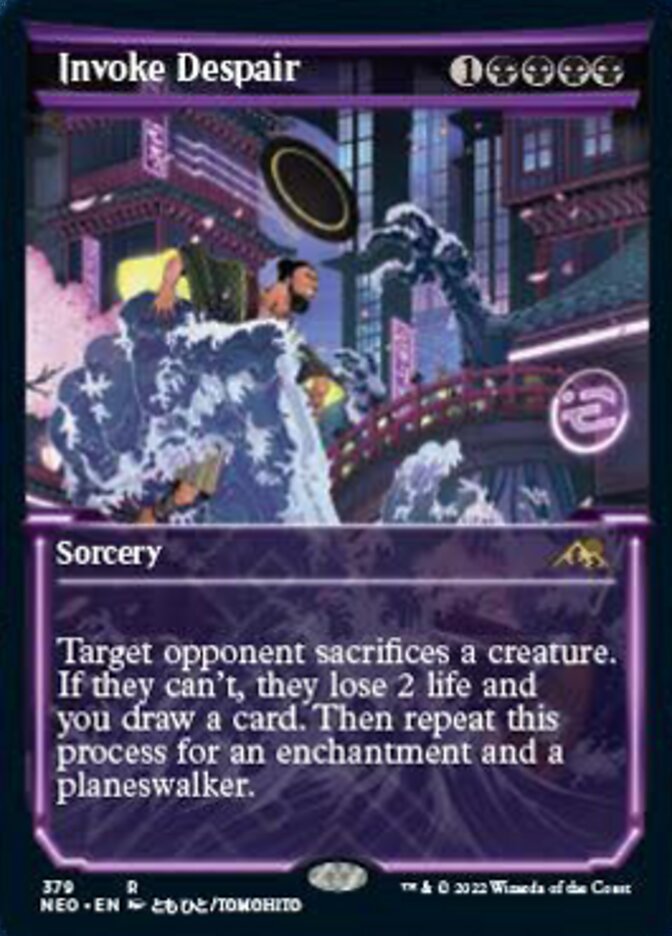 Invoke Despair (Showcase Soft Glow) [Kamigawa: Neon Dynasty] | Exor Games Summserside