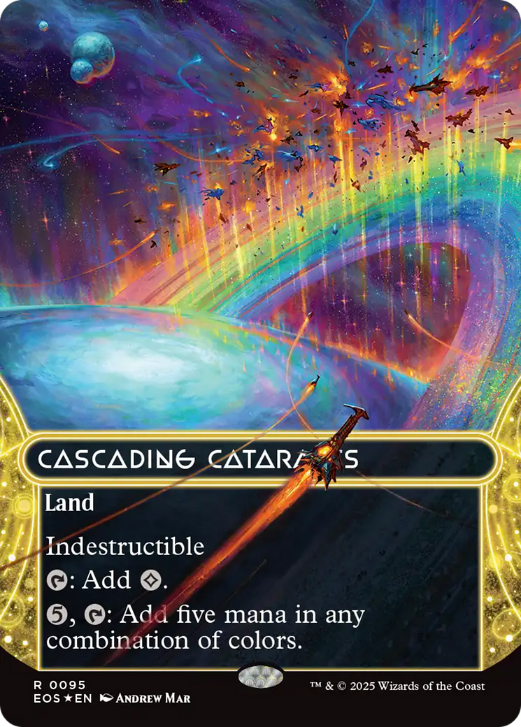 Cascading Cataracts (0095) (Borderless) (Galaxy Foil) [Edge of Eternities: Stellar Sights] | Exor Games Summserside