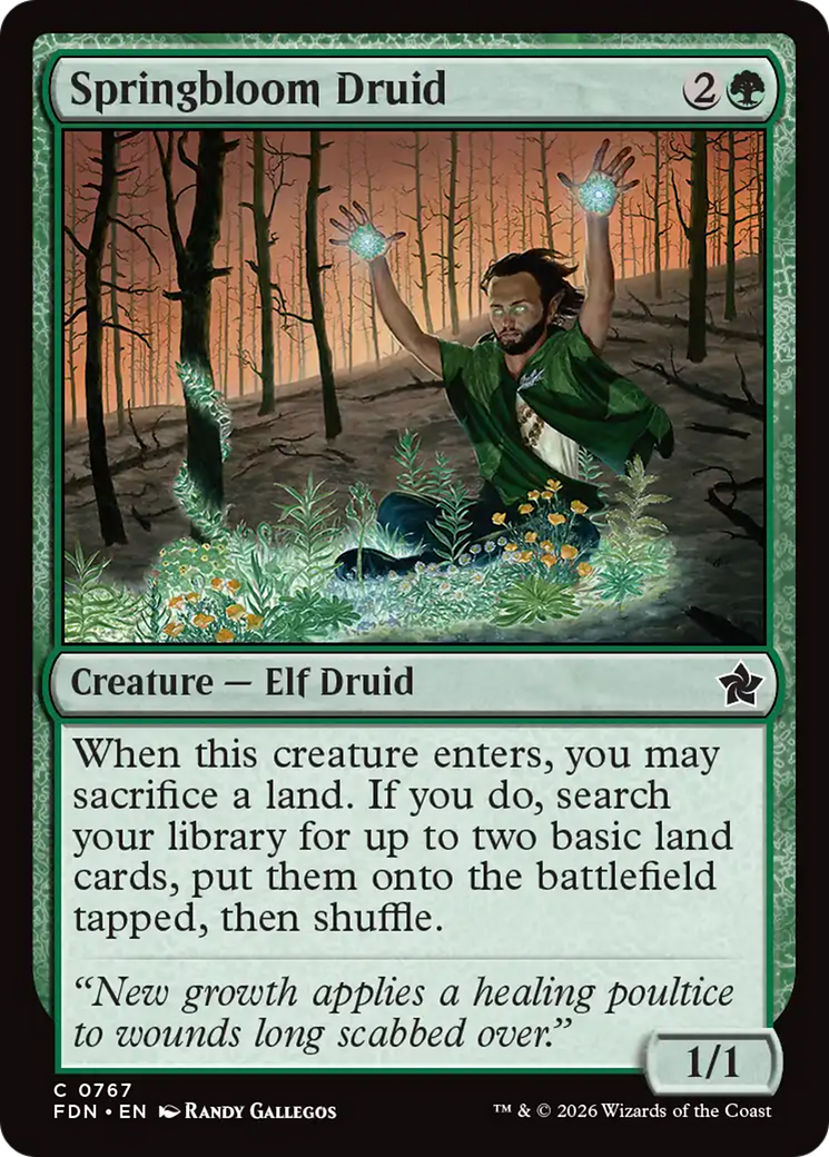 Springbloom Druid (0767) [Foundations] | Exor Games Summserside