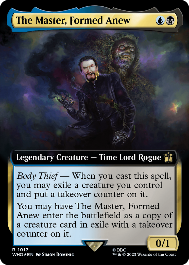 The Master, Formed Anew (Extended Art) (Surge Foil) [Doctor Who] | Exor Games Summserside