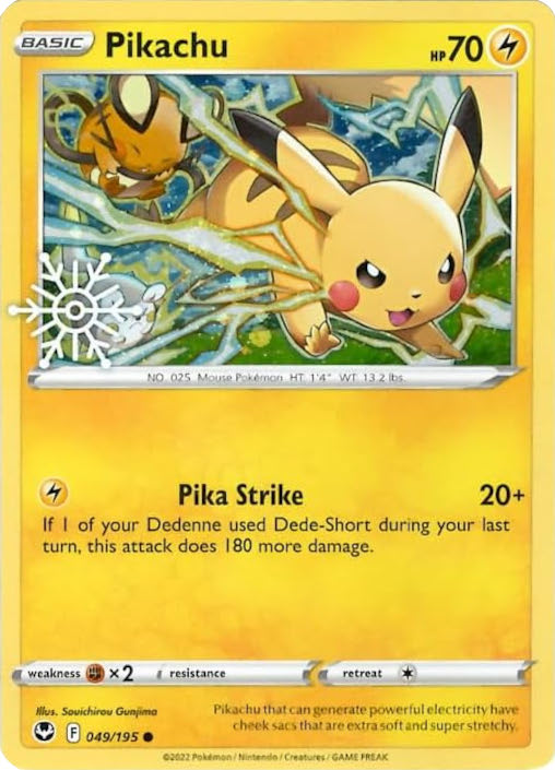 Pikachu (049/195) (Holiday Calendar) [Sword & Shield: Silver Tempest] | Exor Games Summserside