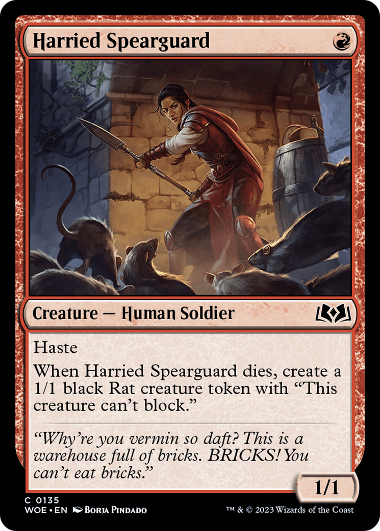 Harried Spearguard [Wilds of Eldraine] | Exor Games Summserside