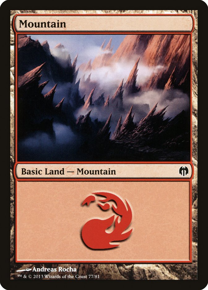 Mountain (77) [Duel Decks: Heroes vs. Monsters] | Exor Games Summserside