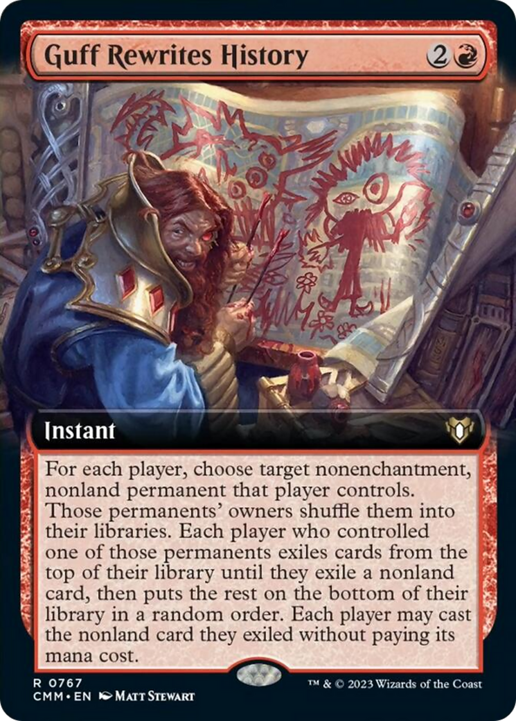 Guff Rewrites History (Extended Art) [Commander Masters] | Exor Games Summserside