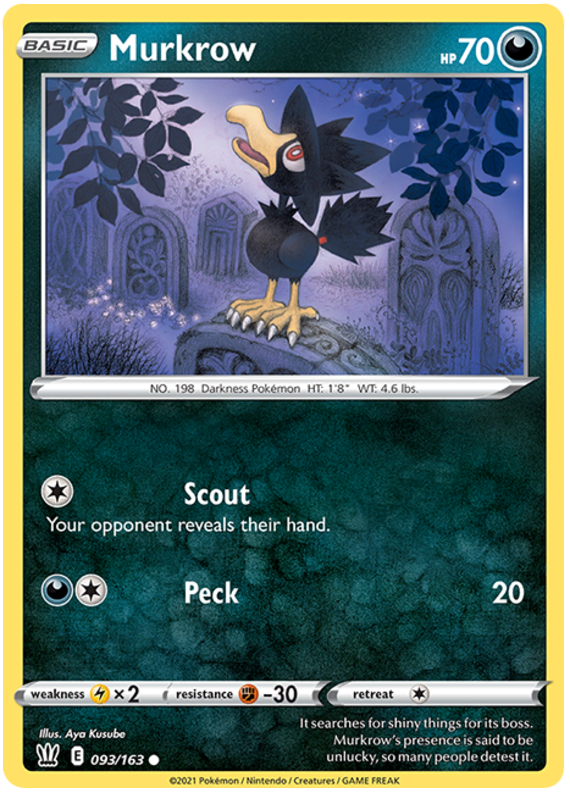 Murkrow (093/163) [Sword & Shield: Battle Styles] | Exor Games Summserside