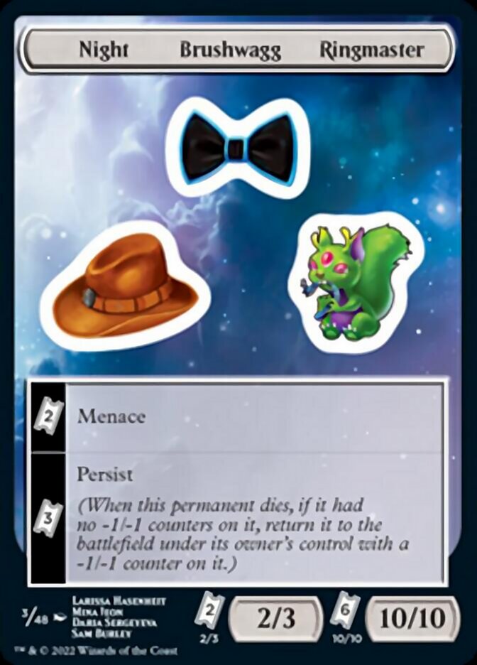 Night Brushwagg Ringmaster [Unfinity Stickers] | Exor Games Summserside