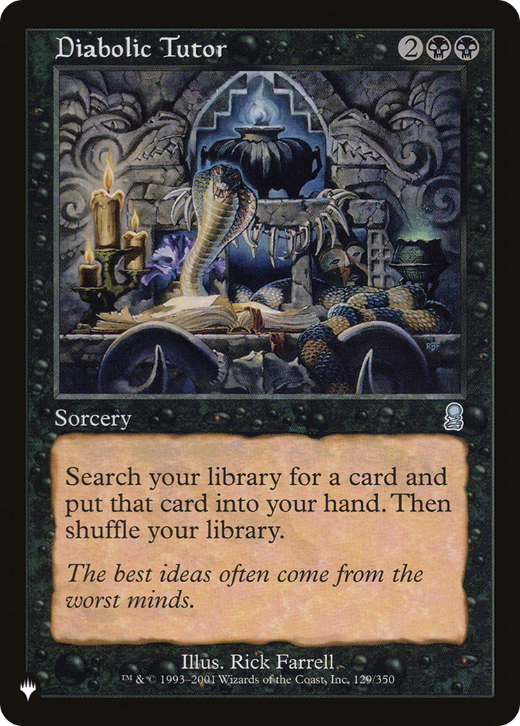 Diabolic Tutor [The List] | Exor Games Summserside
