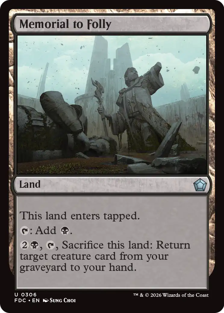 Memorial to Folly [Foundations Commander] | Exor Games Summserside