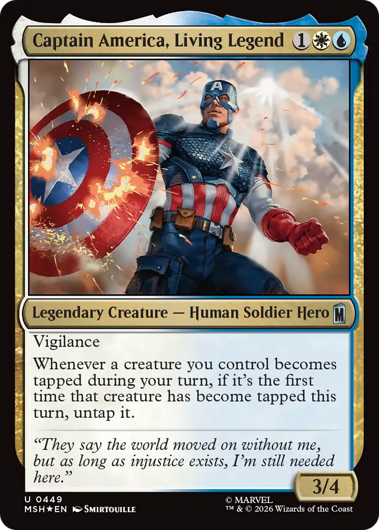 Captain America, Living Legend (Surge Foil) [Marvel Super Heroes] | Exor Games Summserside