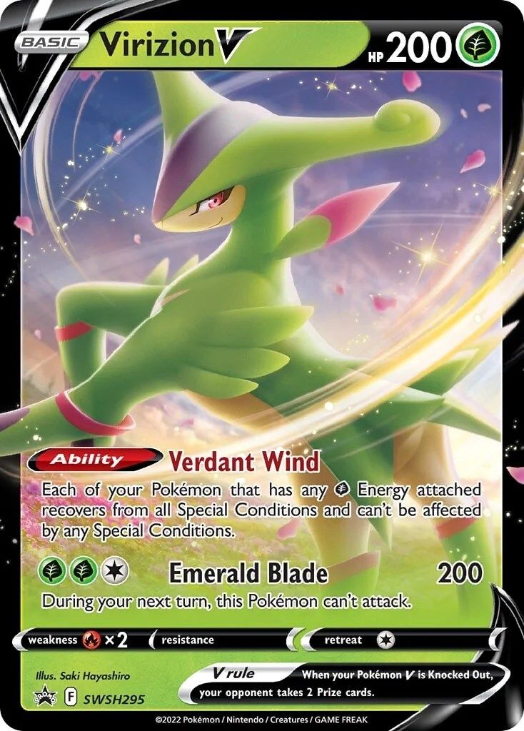 Virizion V (SWSH295) (Jumbo Card) [Sword & Shield: Black Star Promos] | Exor Games Summserside