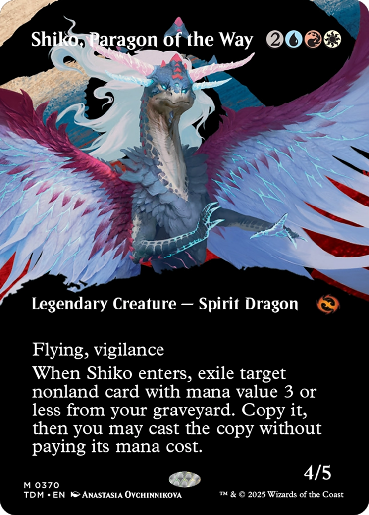 Shiko, Paragon of the Way (Borderless) [Tarkir: Dragonstorm] | Exor Games Summserside