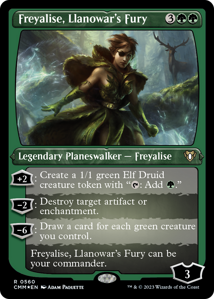 Freyalise, Llanowar's Fury (Foil Etched) [Commander Masters] | Exor Games Summserside