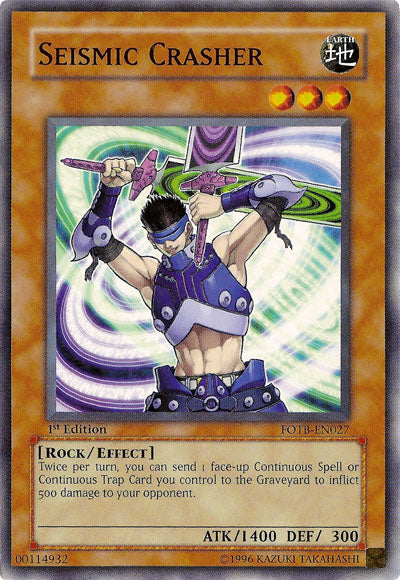 Seismic Crasher [FOTB-EN027] Common | Exor Games Summserside