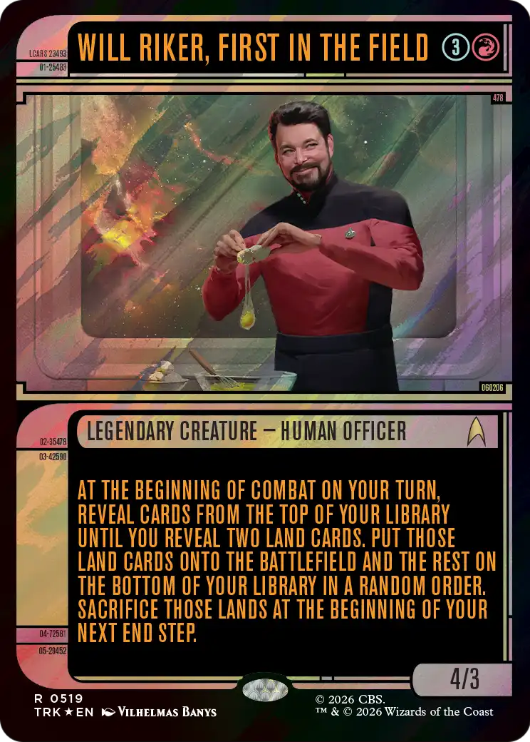 Will Riker, First in the Field (Showcase) (Surge Foil) [Star Trek] | Exor Games Summserside