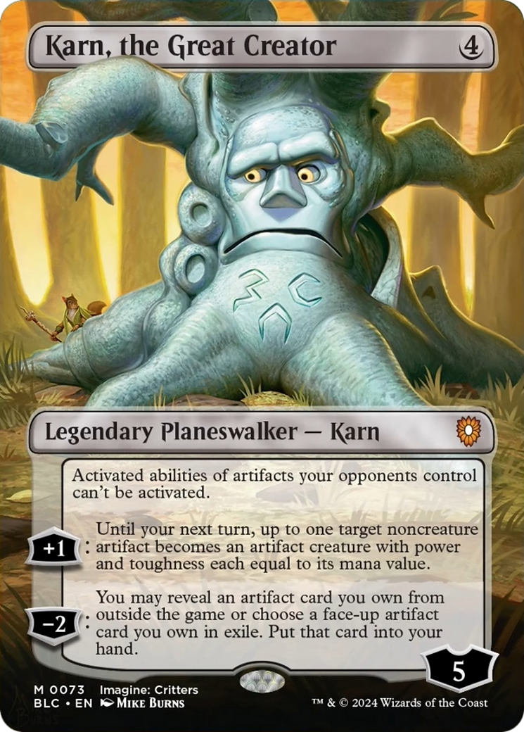 Karn, the Great Creator (Borderless) [Bloomburrow Commander] | Exor Games Summserside