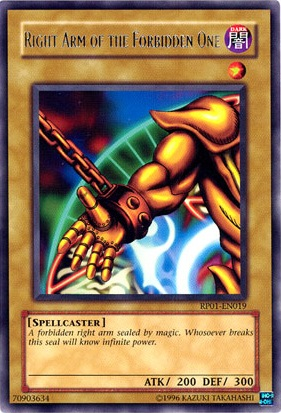 Right Arm of the Forbidden One [RP01-EN019] Rare | Exor Games Summserside