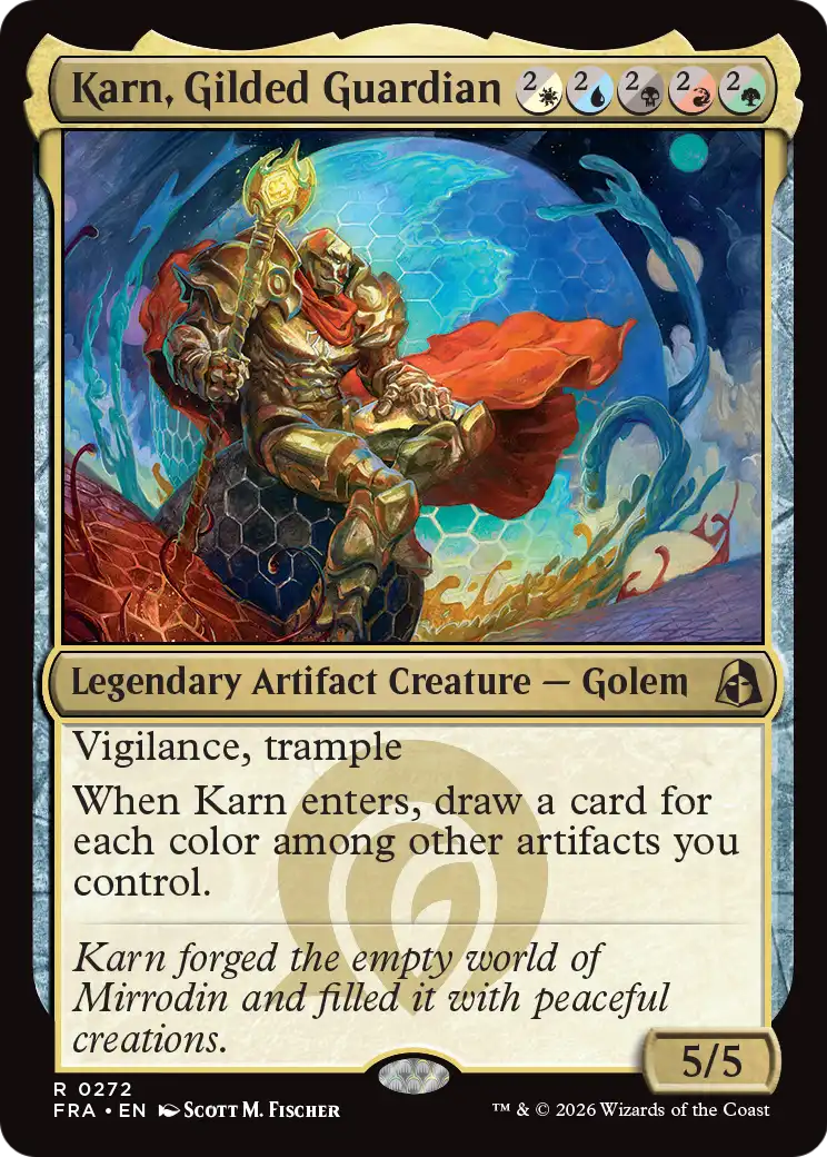 Karn, Gilded Guardian [Reality Fracture] | Exor Games Summserside