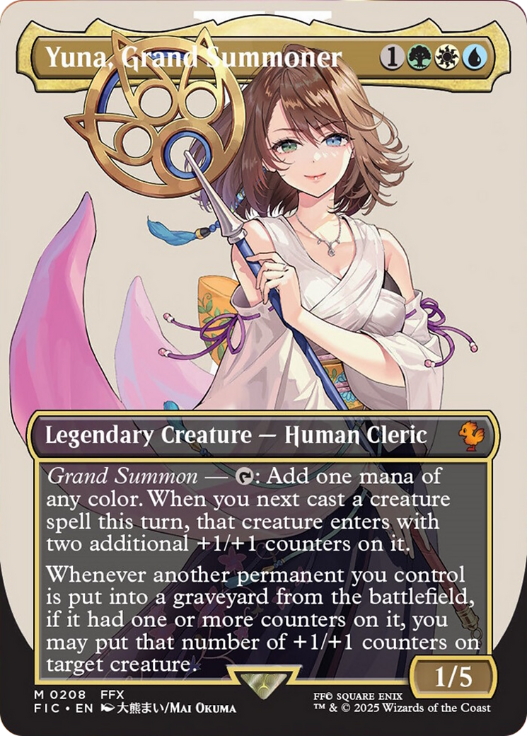 Yuna, Grand Summoner (Borderless) [FINAL FANTASY Commander] | Exor Games Summserside