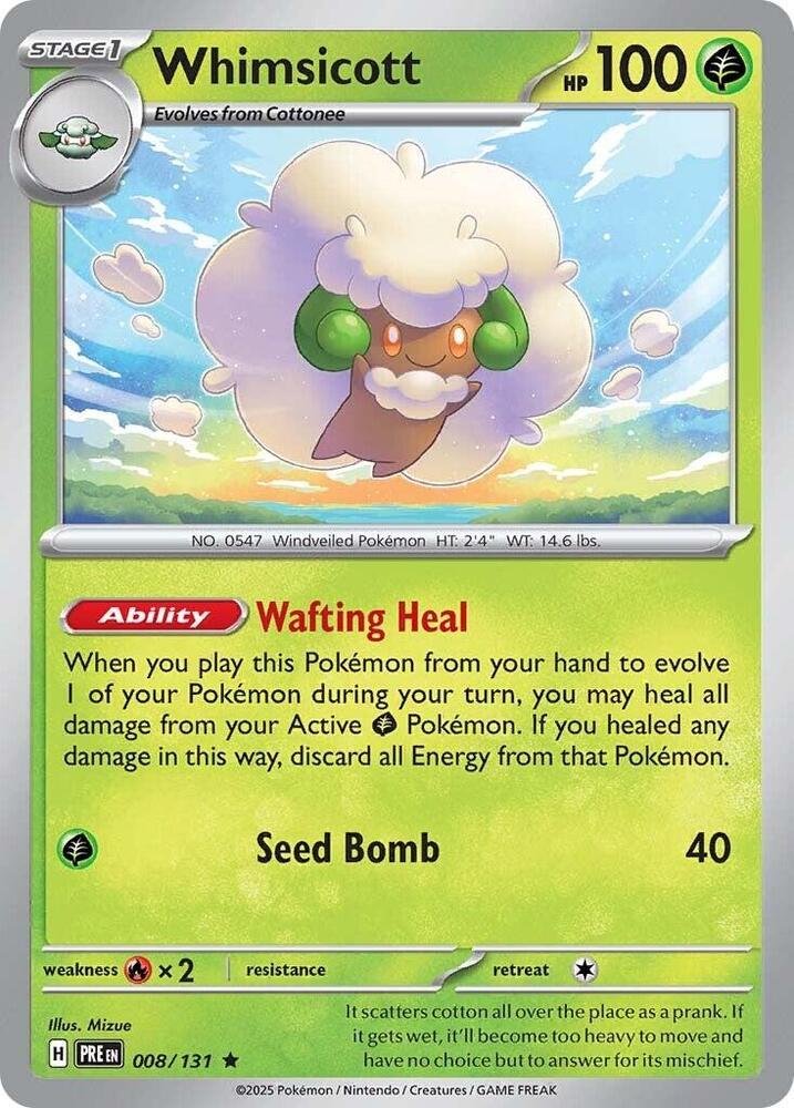 Whimsicott (008/131) [Scarlet & Violet: Prismatic Evolutions] | Exor Games Summserside