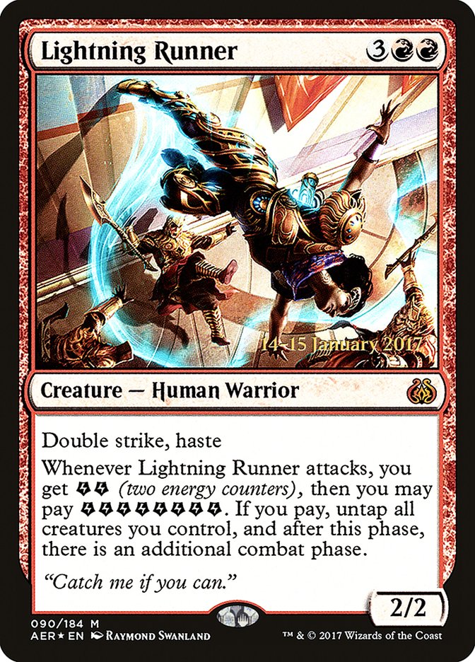 Lightning Runner [Aether Revolt Prerelease Promos] | Exor Games Summserside