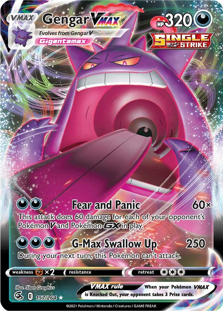 Gengar VMAX (157/264) [Sword & Shield: Fusion Strike] | Exor Games Summserside