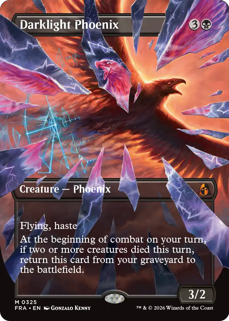 Darklight Phoenix (Borderless) (0325) [Reality Fracture] | Exor Games Summserside