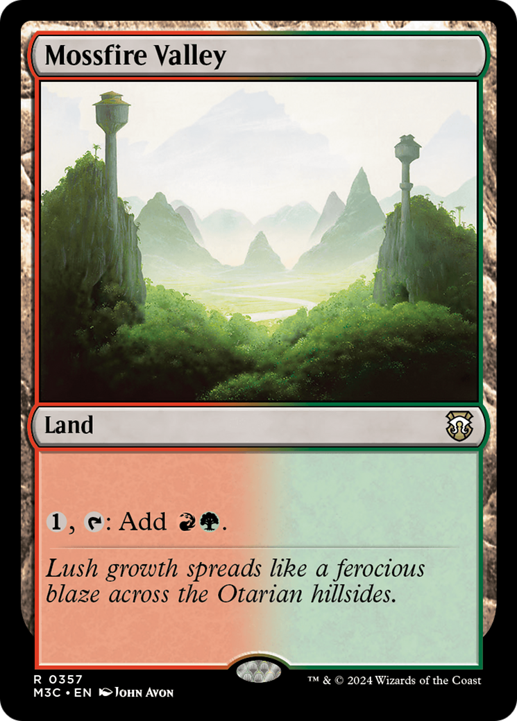 Mossfire Valley (Ripple Foil) [Modern Horizons 3 Commander] | Exor Games Summserside