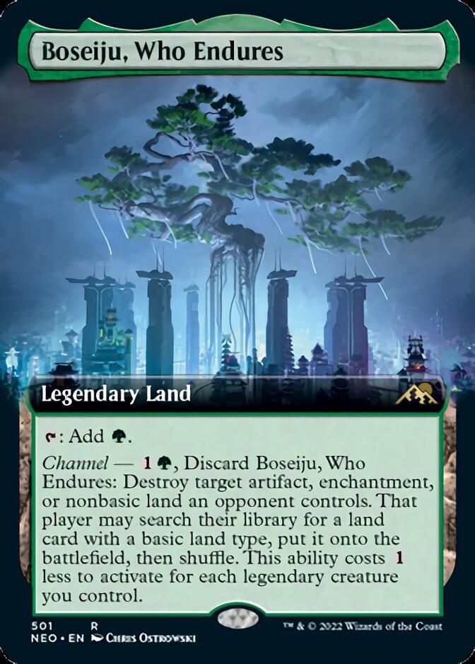 Boseiju, Who Endures (Extended Art) [Kamigawa: Neon Dynasty] | Exor Games Summserside