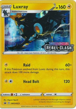 Luxray (SWSH023) (Staff Prerelease Promo) [Sword & Shield: Black Star Promos] | Exor Games Summserside