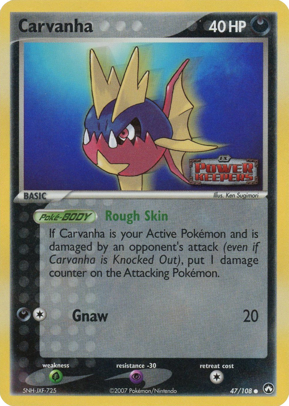 Carvanha (47/108) (Stamped) [EX: Power Keepers] | Exor Games Summserside