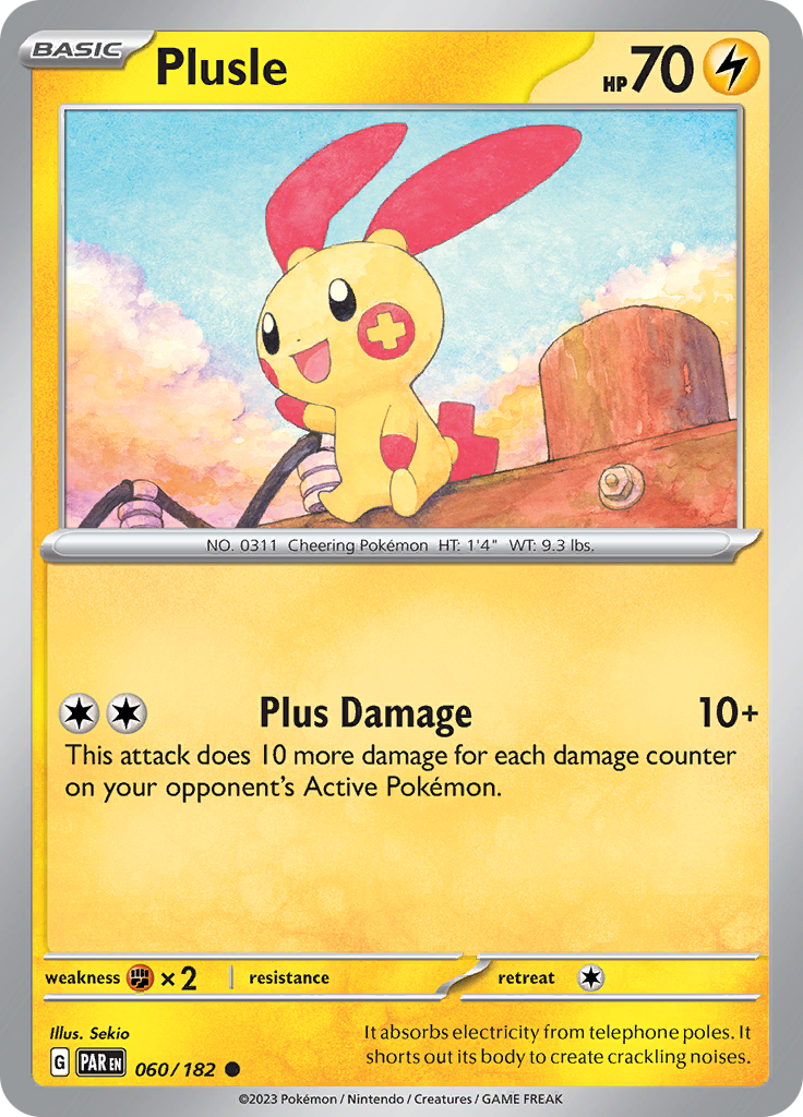 Plusle (060/182) [Scarlet & Violet: Paradox Rift] | Exor Games Summserside