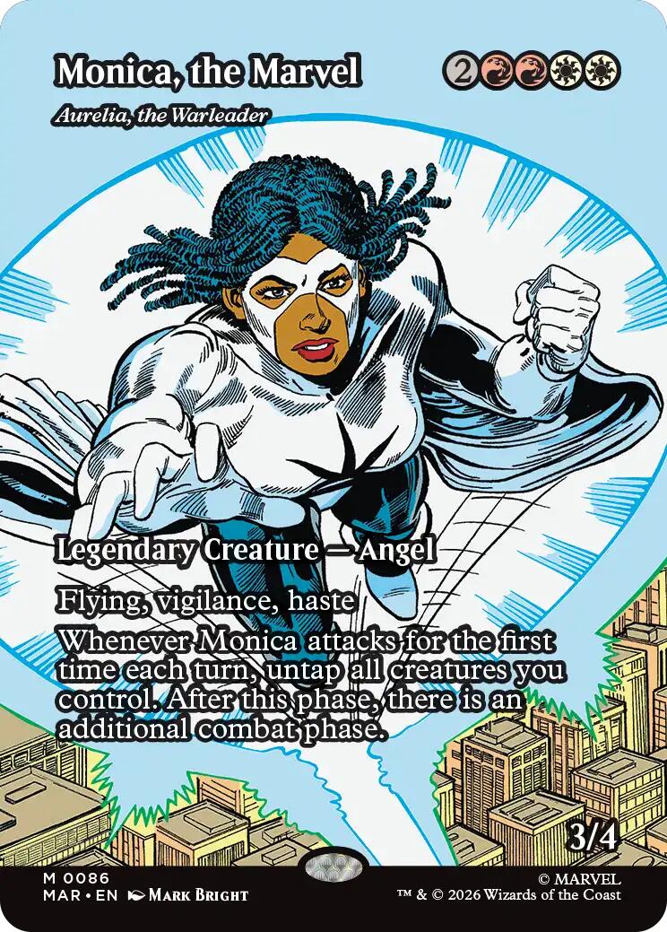 Monica, the Marvel - Aurelia, the Warleader (Borderless) [Marvel Universe: Eternal-Legal] | Exor Games Summserside