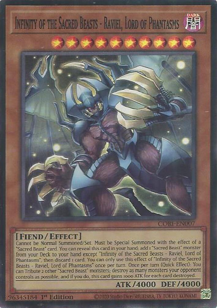 Infinity of the Sacred Beasts - Raviel, Lord of Phantasms [CORI-EN007] Super Rare | Exor Games Summserside