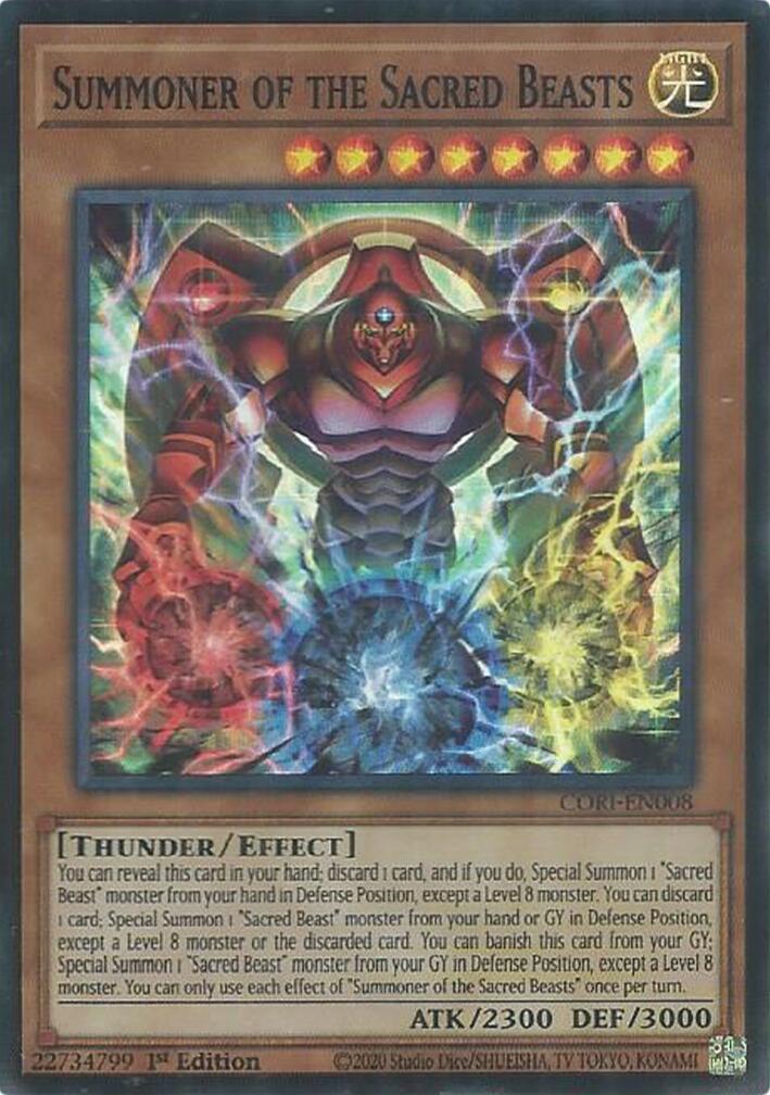 Summoner of the Sacred Beasts [CORI-EN008] Super Rare | Exor Games Summserside