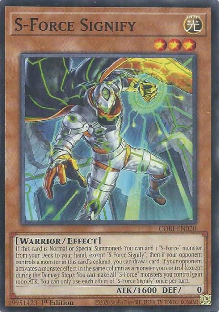 S-Force Signify [CORI-EN020] Common | Exor Games Summserside
