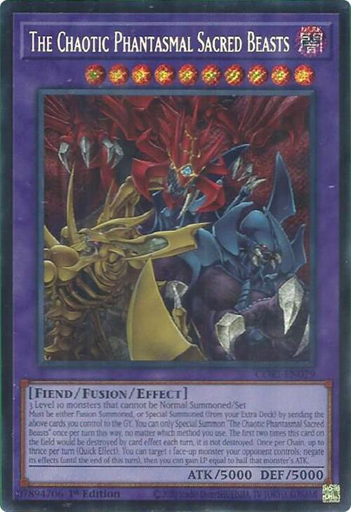 The Chaotic Phantasmal Sacred Beasts (Secret Rare) [CORI-EN029] Secret Rare | Exor Games Summserside