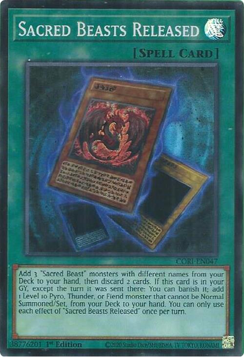 Sacred Beasts Released [CORI-EN047] Super Rare | Exor Games Summserside