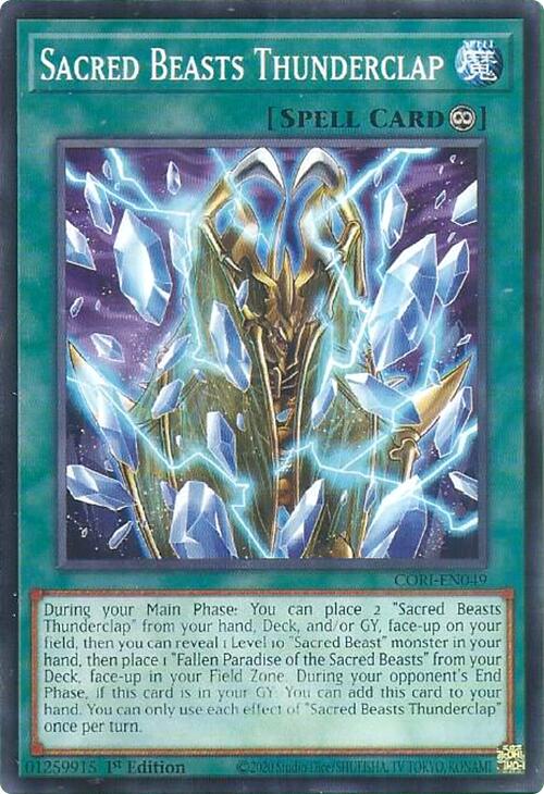 Sacred Beasts Thunderclap [CORI-EN049] Common | Exor Games Summserside