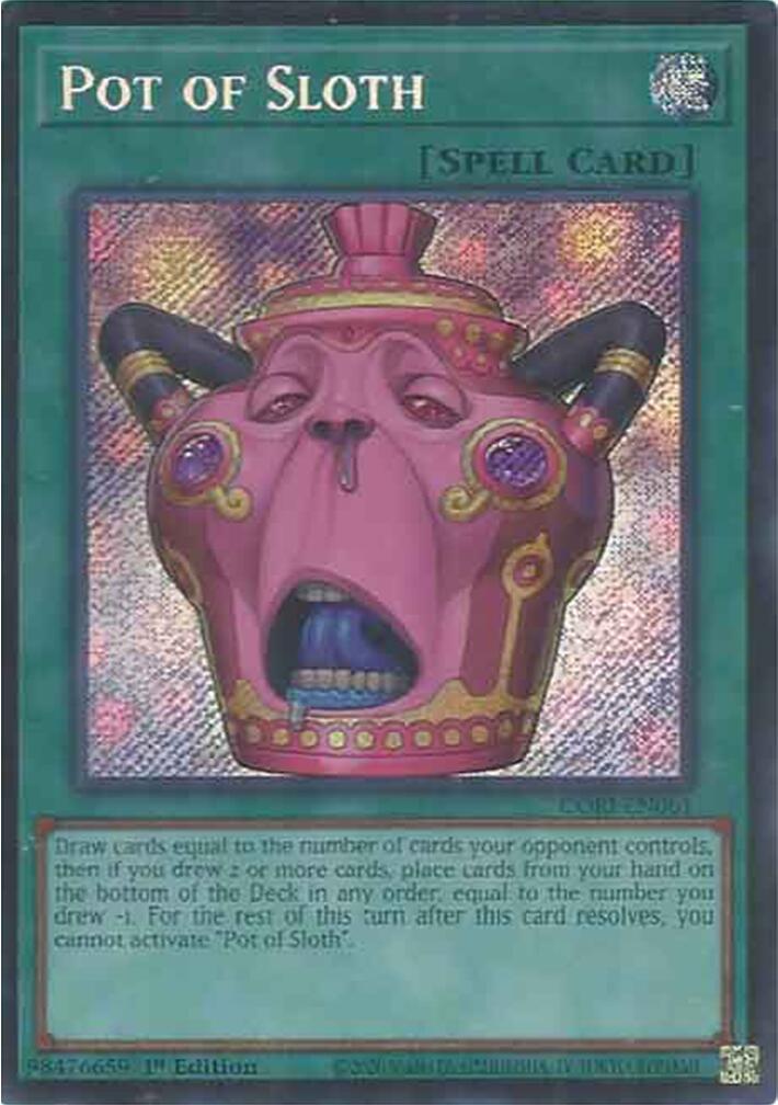 Pot of Sloth [CORI-EN061] Secret Rare | Exor Games Summserside