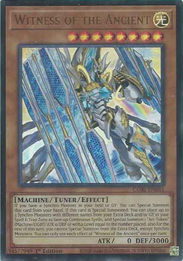 Witness of the Ancient [CORI-EN081] Ultra Rare | Exor Games Summserside
